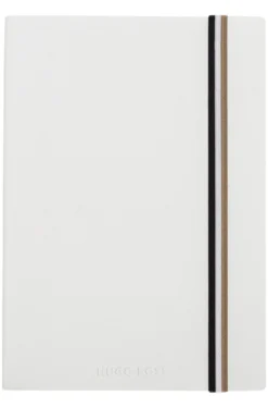 A5 notebook in white faux leather