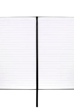 A5 notebook in white faux leather
