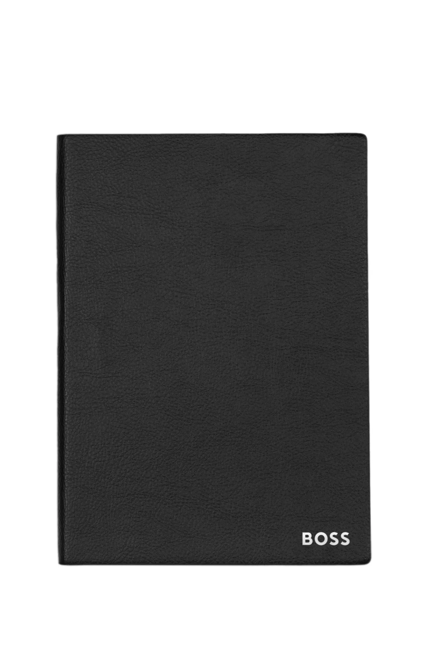 A5 notepad in black faux leather