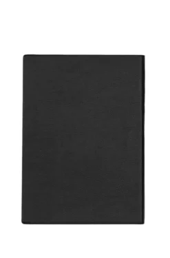 A5 notepad in black faux leather