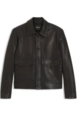 Aviator-style jacket in nappa leather