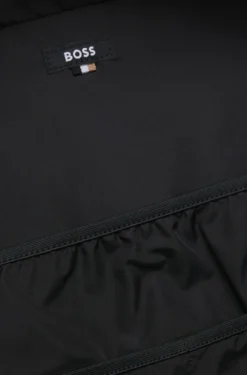 Backpack in structured fabric with logo and signature stripe