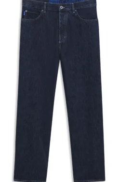 Baggy-fit jeans in dark-blue denim