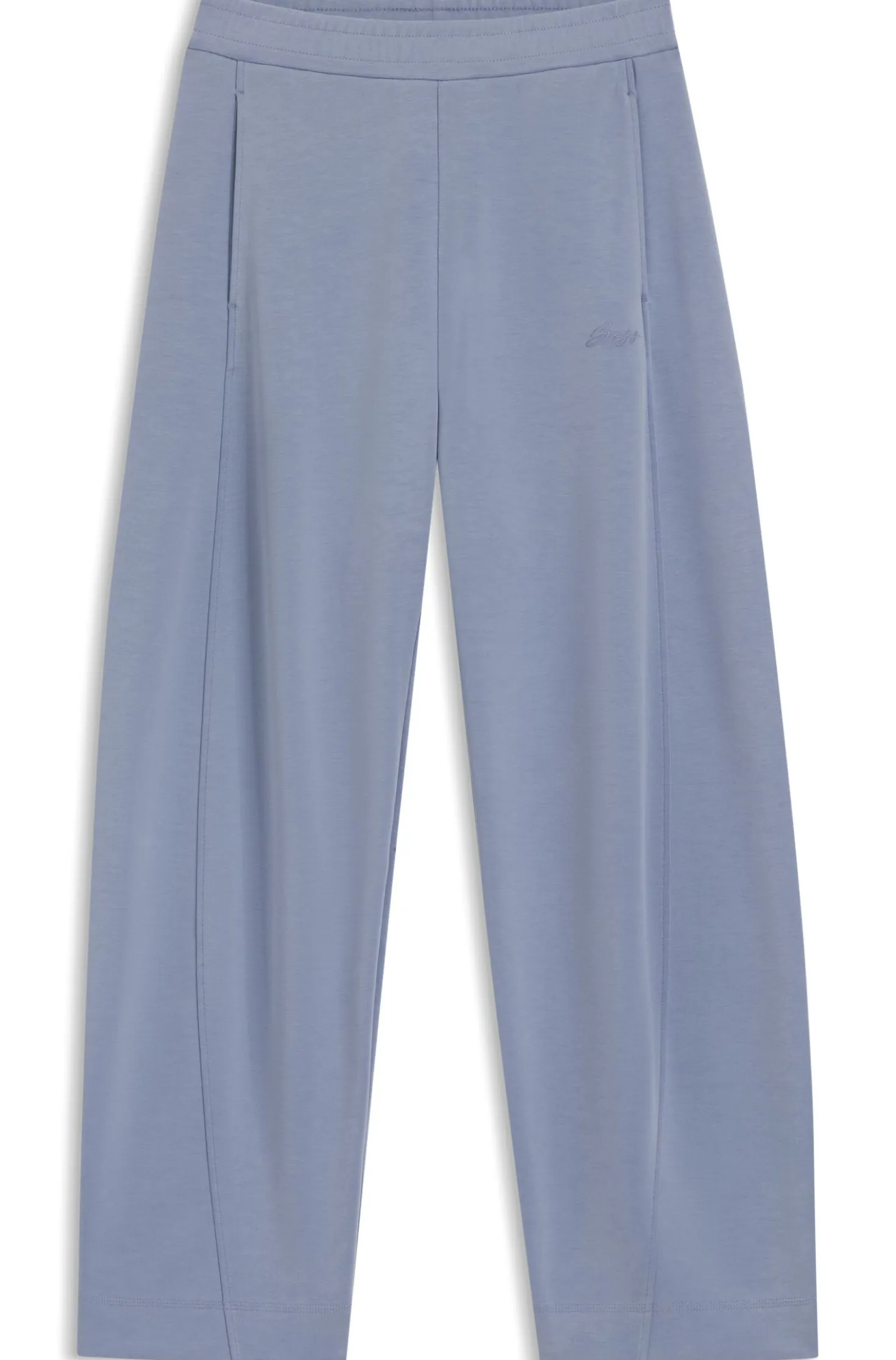 Balloon-fit tracksuit bottoms with logo embroidery