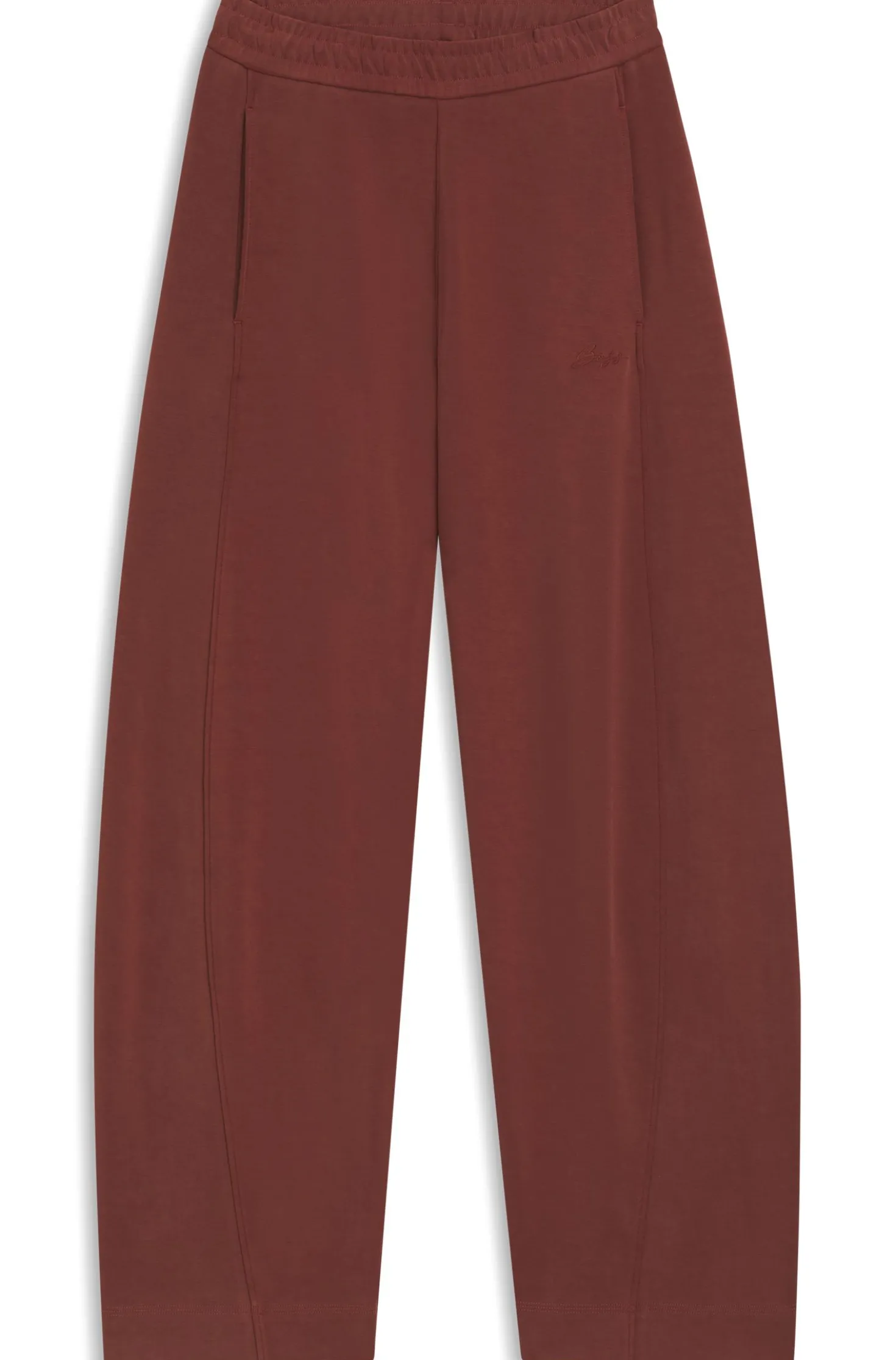 Balloon-fit tracksuit bottoms with logo embroidery