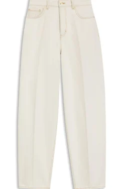 Barrel-fit jeans in ecru denim
