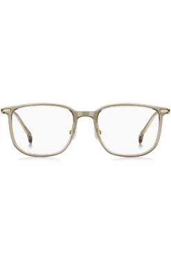 Beige-acetate optical frames with gold-tone temples