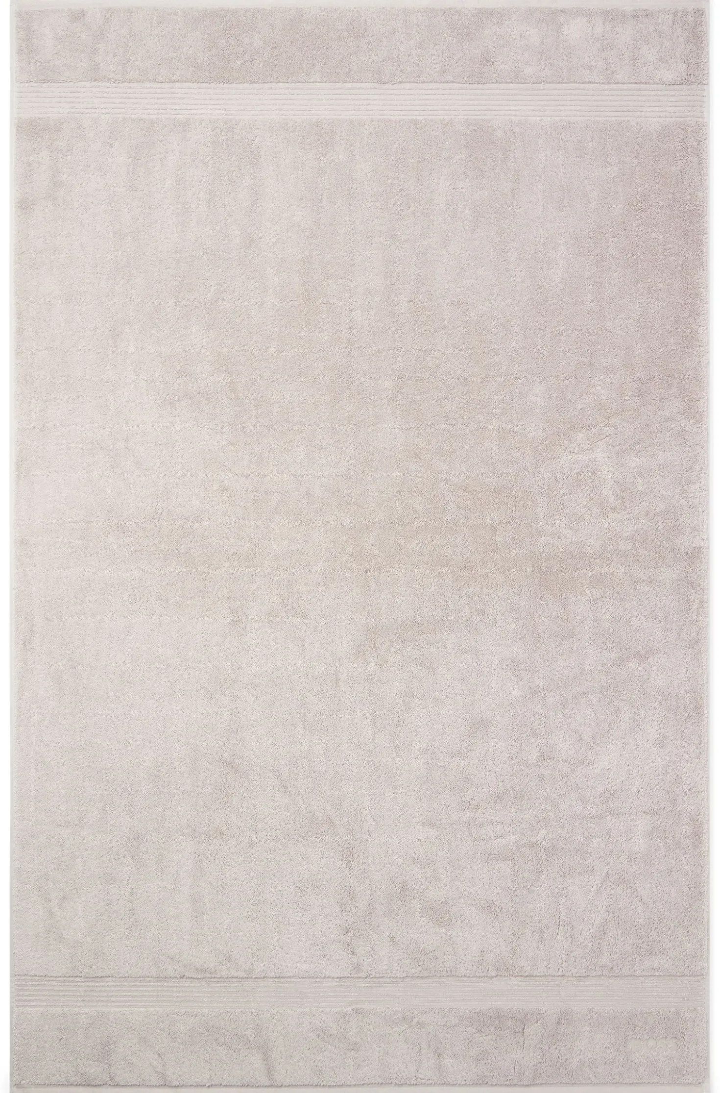 Beige Aegean-cotton bath sheet with tonal logo