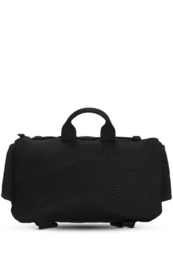 Belt bag with blue logo label