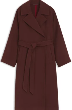 Belted coat in a wool blend