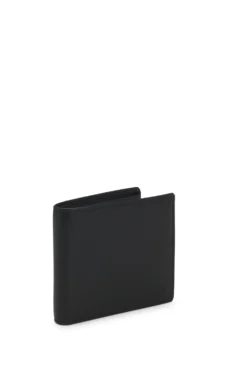 Bifold wallet in smooth leather with embossed logo