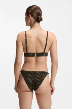 Bikini bottoms with monogram jacquard
