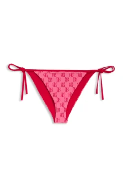 Bikini bottoms with printed stacked logos