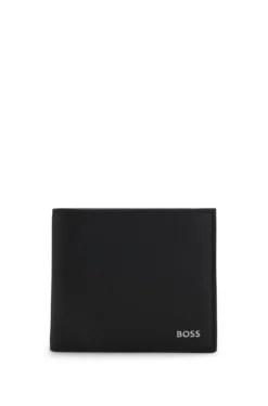 Billfold wallet with foil-embossed logo