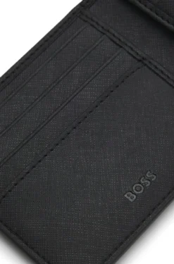 Billfold wallet with foil-embossed logo