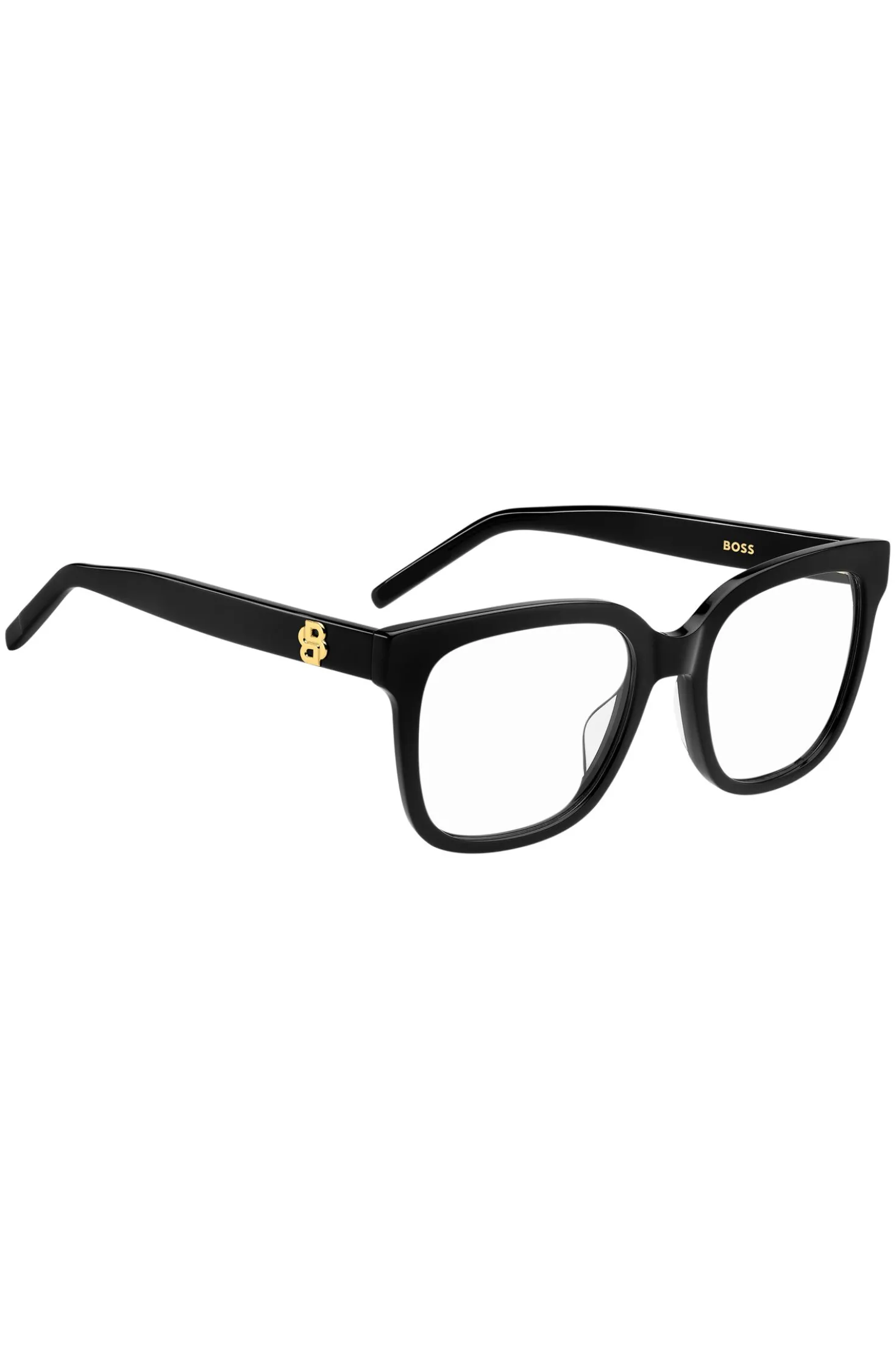 Black-acetate optical frames with Double B monogram