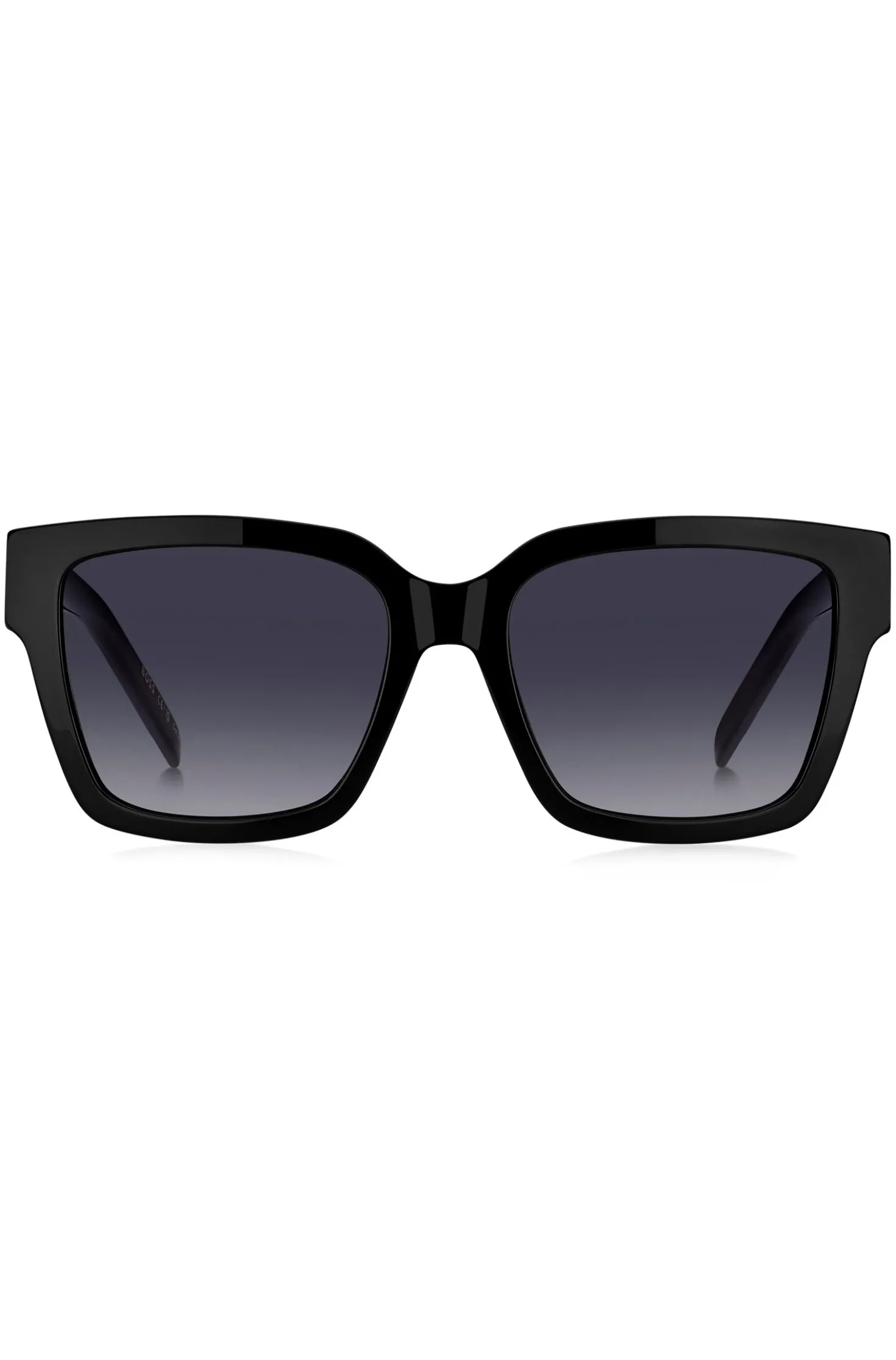 Black-acetate sunglasses with gold-tone Double B monograms