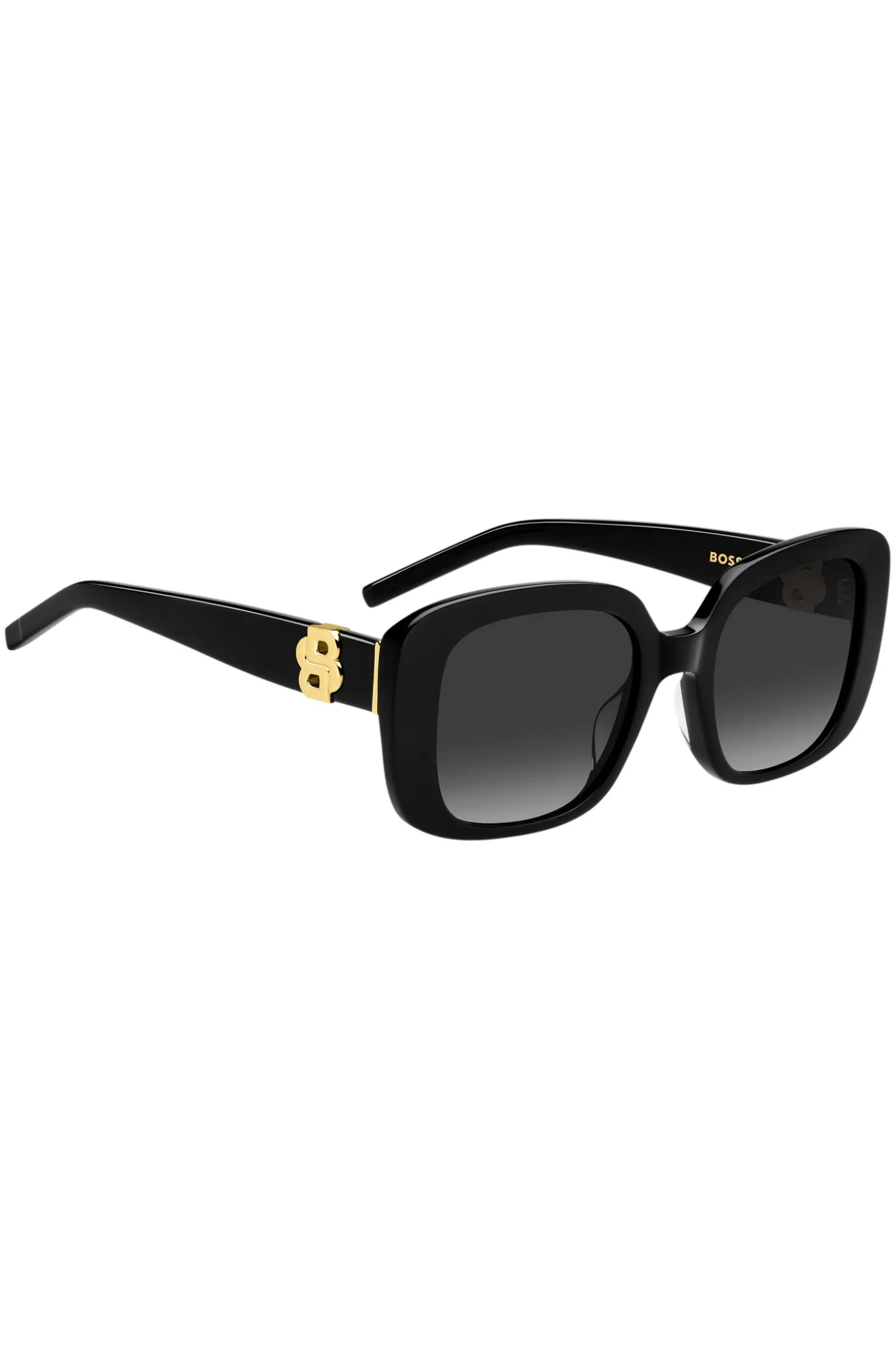 Black-acetate sunglasses with Double B monogram
