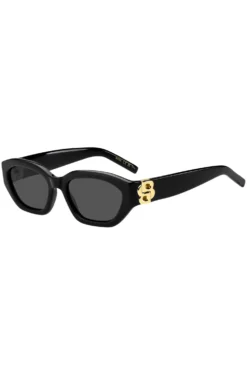 Black-acetate sunglasses with Double B monogram