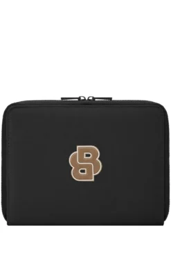 Black A5 conference folder with Double B patch
