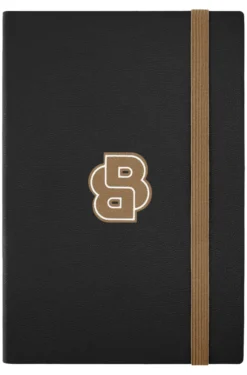 Black A5 notebook with Double B monogram