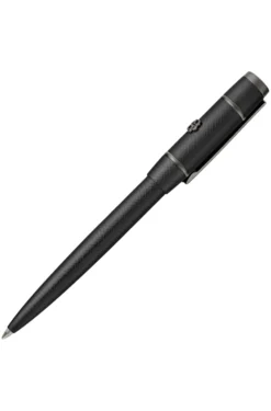 Black diamond-cut ballpoint pen with Double B trim