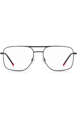 Black-metal optical frames with double bridge