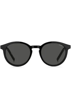 Black optical frames with clip-on shaded lenses