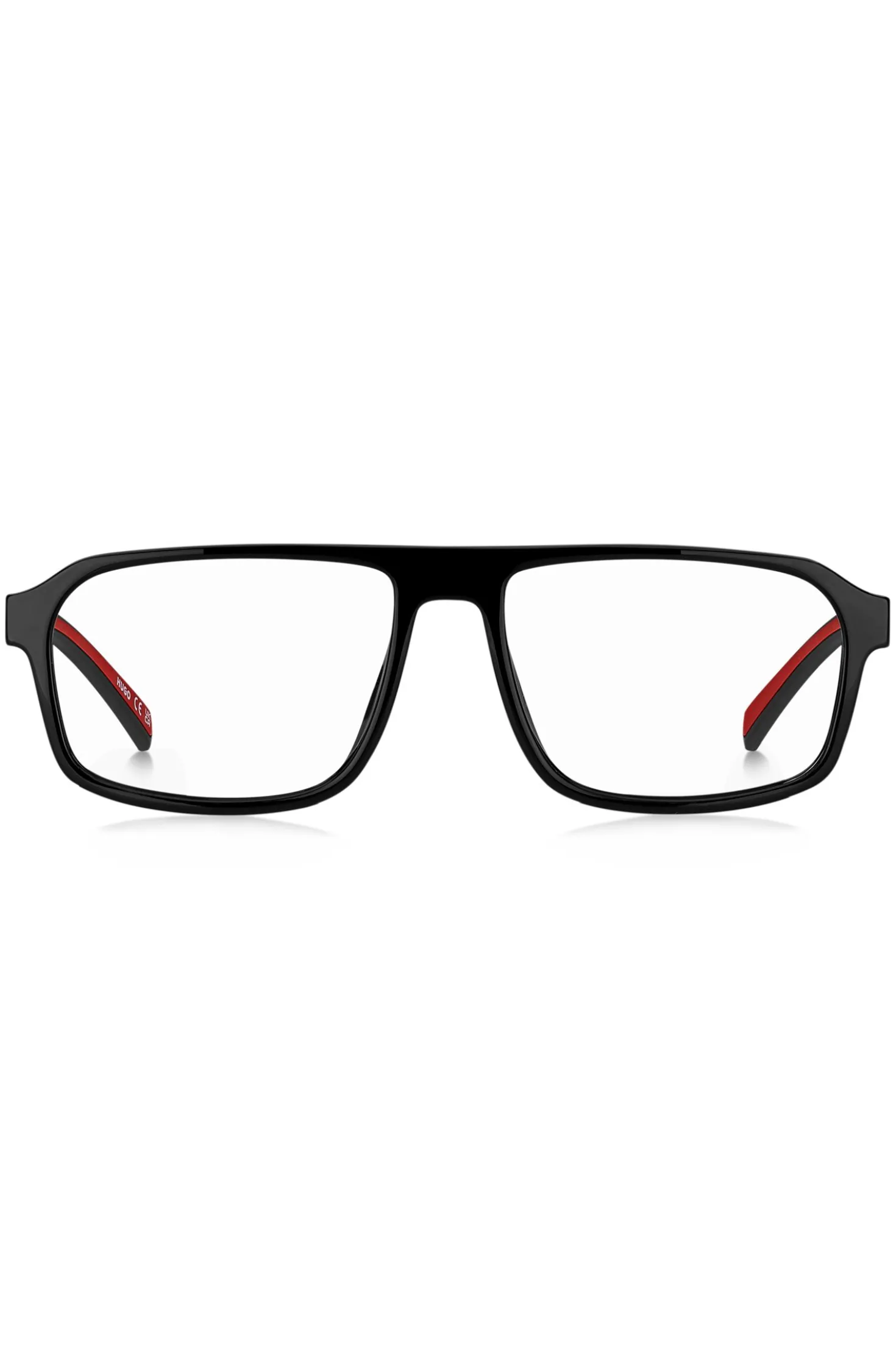 Black optical frames with red trims