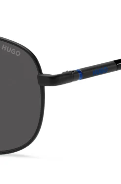 Black sunglasses with blue details