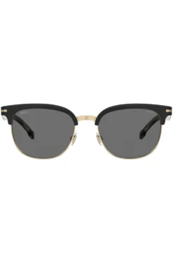 Black sunglasses with gold-tone details