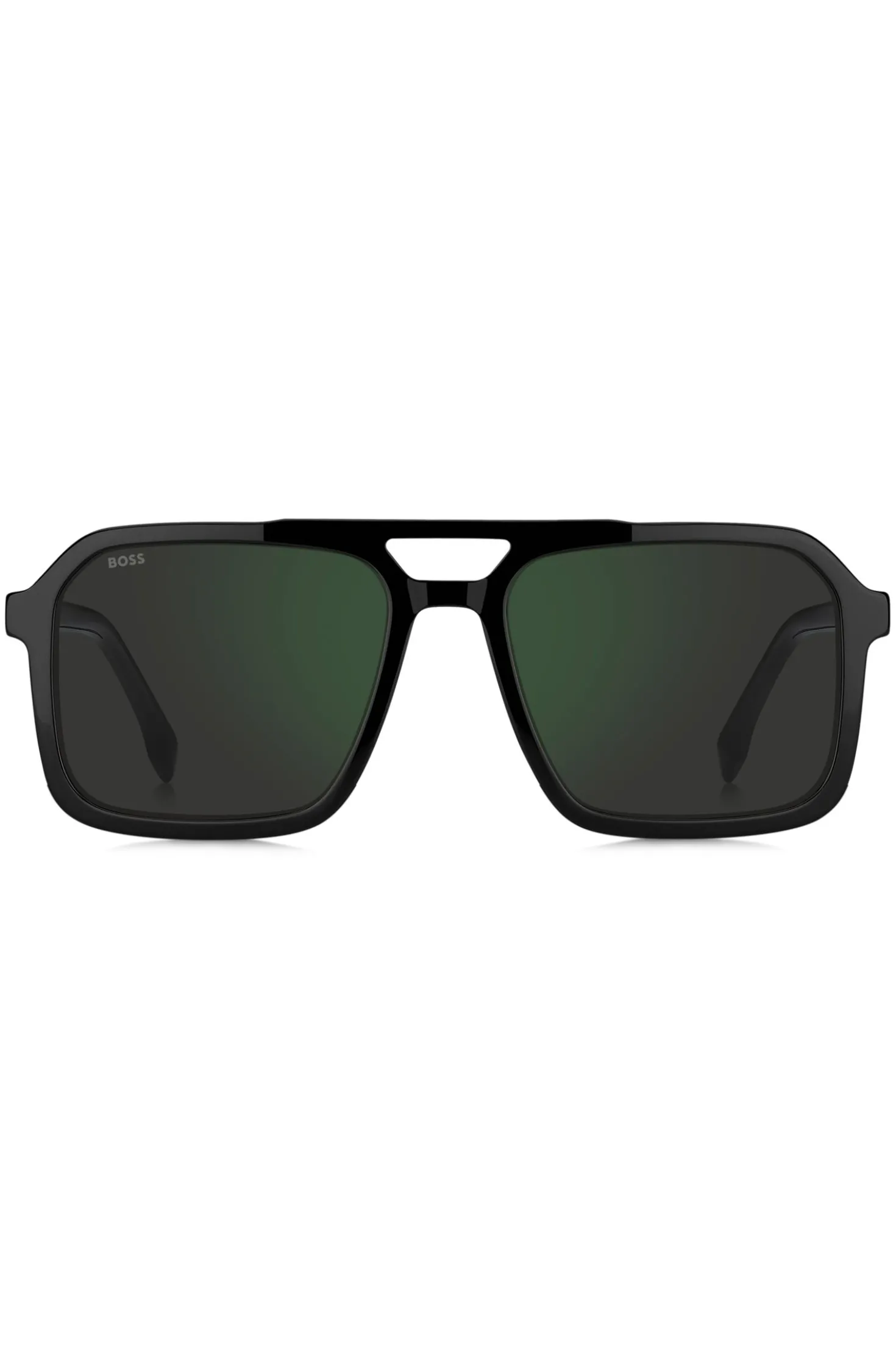 Black sunglasses with logo trim