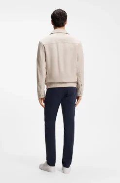 Blouson jacket in soft suede