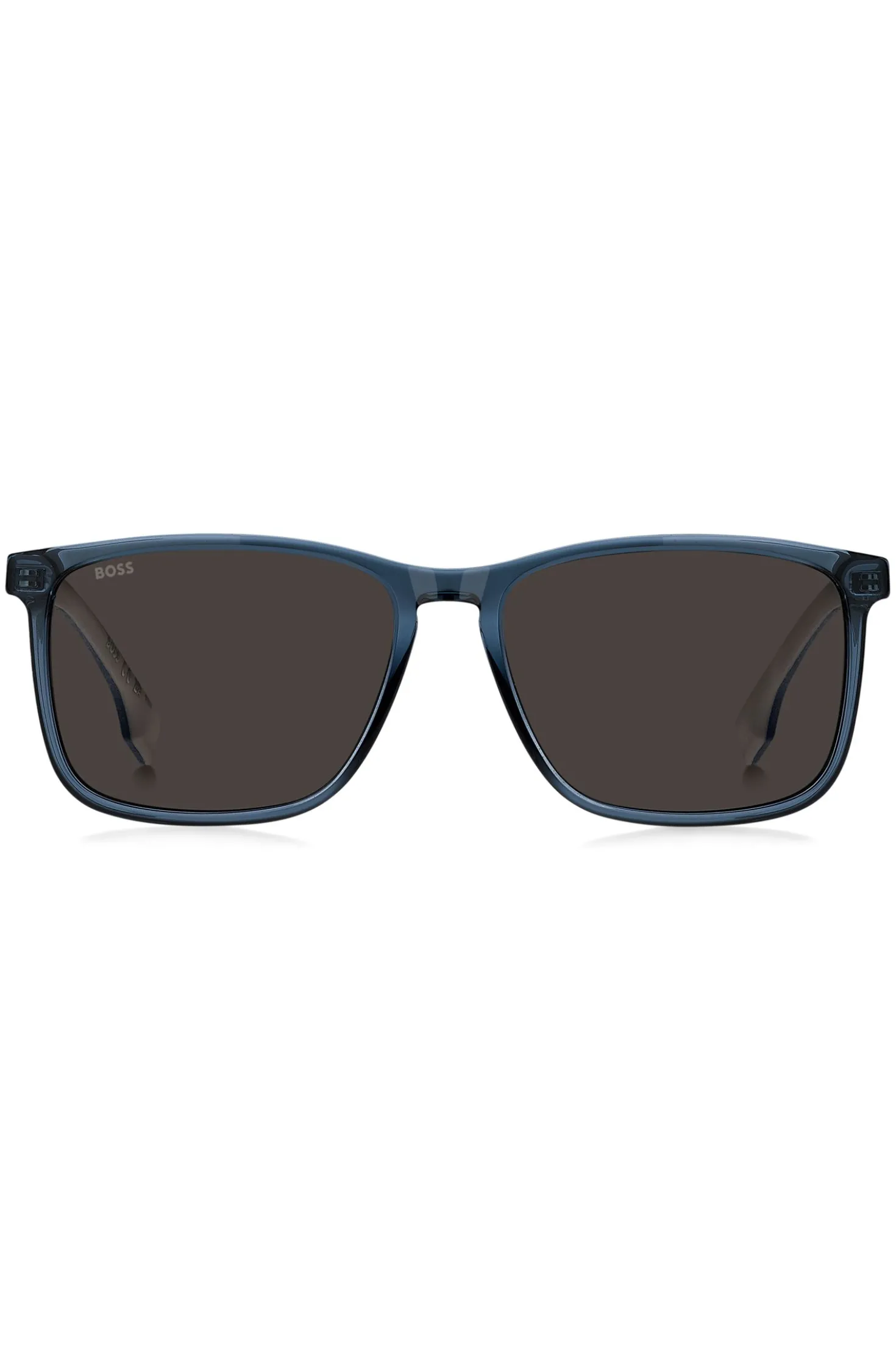 Blue-acetate sunglasses with rubber temples