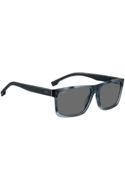 Blue-acetate sunglasses with patterned frames