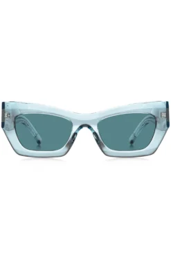 Blue-acetate sunglasses with signature hardware
