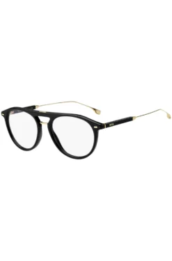 Blue-light-blocking optical frames in black acetate