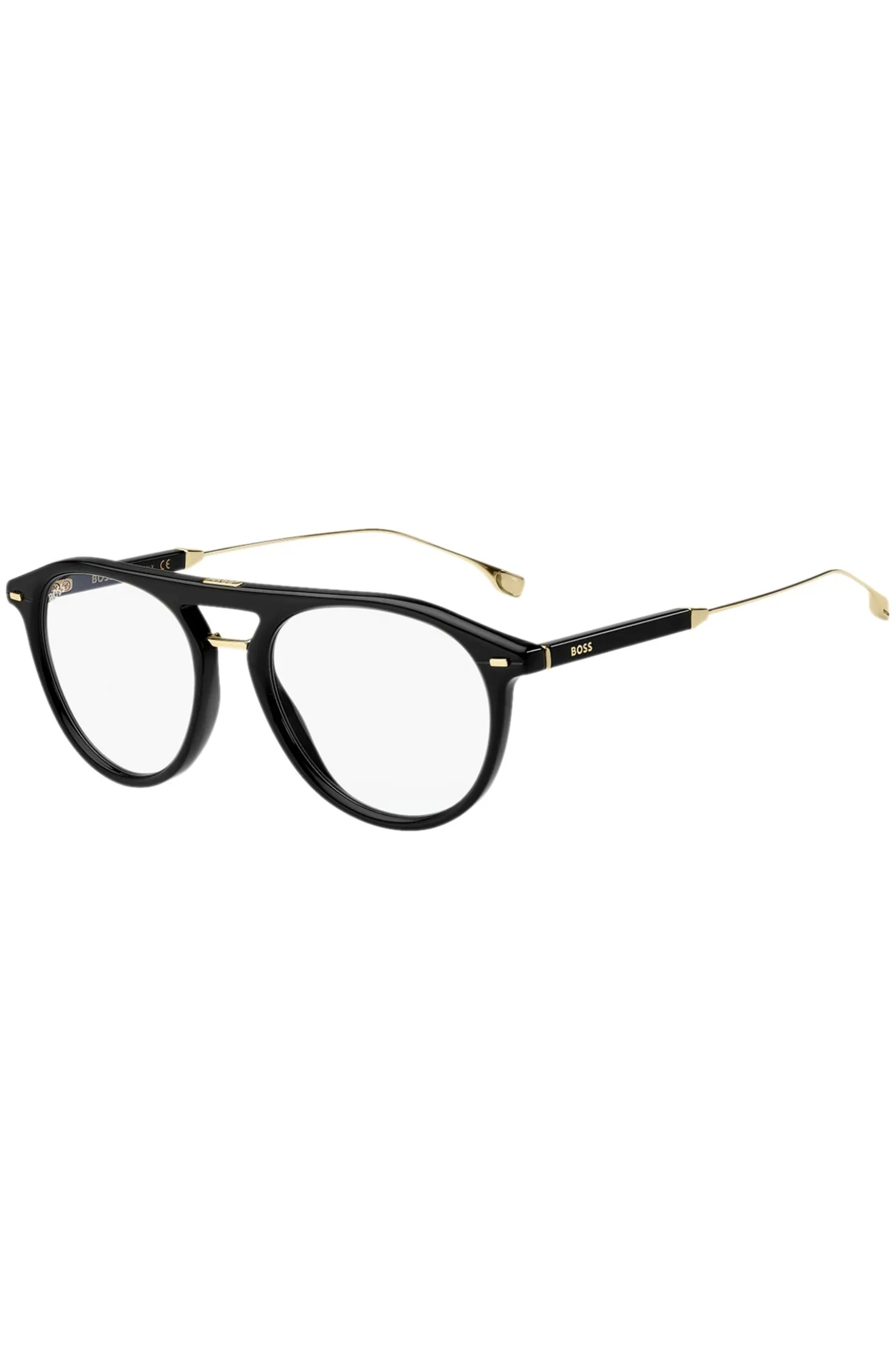Blue-light-blocking optical frames in black acetate