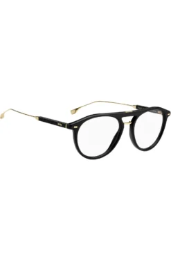 Blue-light-blocking optical frames in black acetate