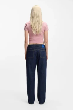 Blue salt-and-pepper jeans in comfort-stretch denim