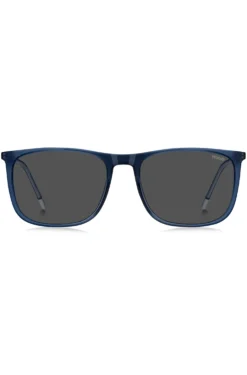 Blue sunglasses with logo details