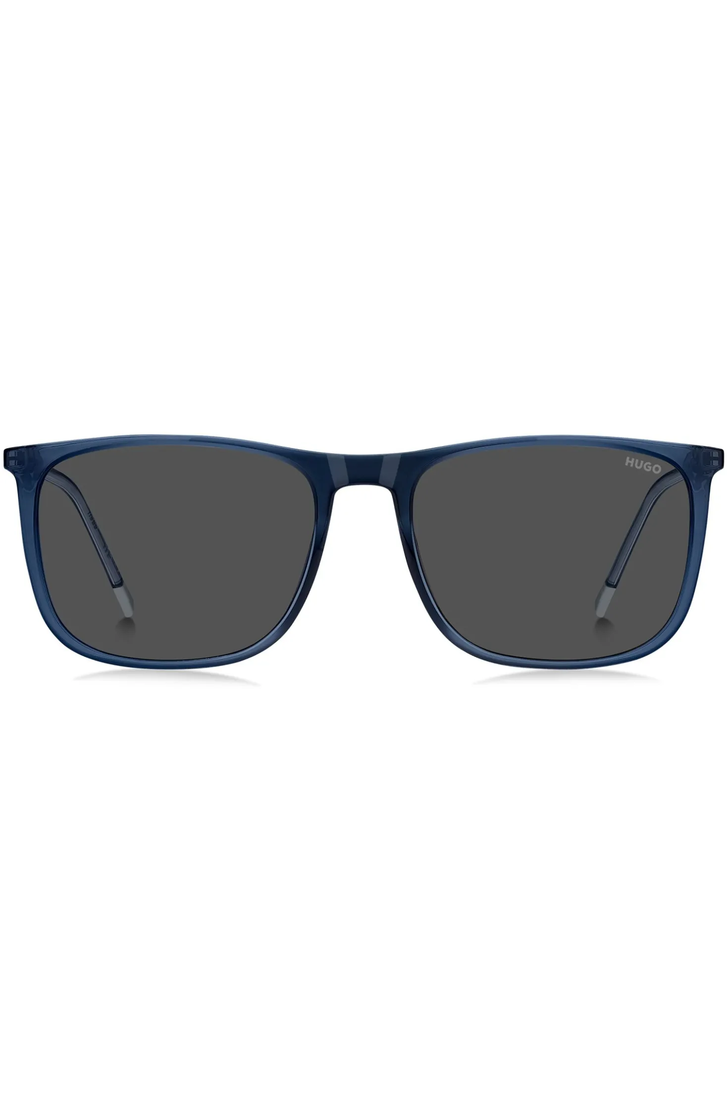 Blue sunglasses with logo details