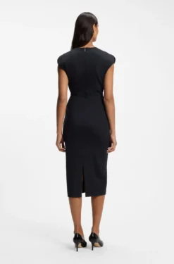 Bodycon dress with grosgrain trims