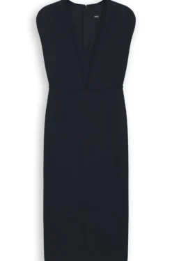 Bodycon dress with grosgrain trims