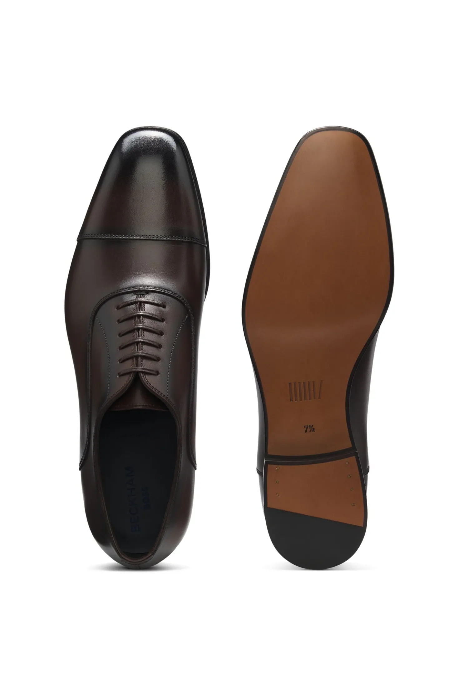 BOSS BY BECKHAM cap-toe Oxford shoes in leather