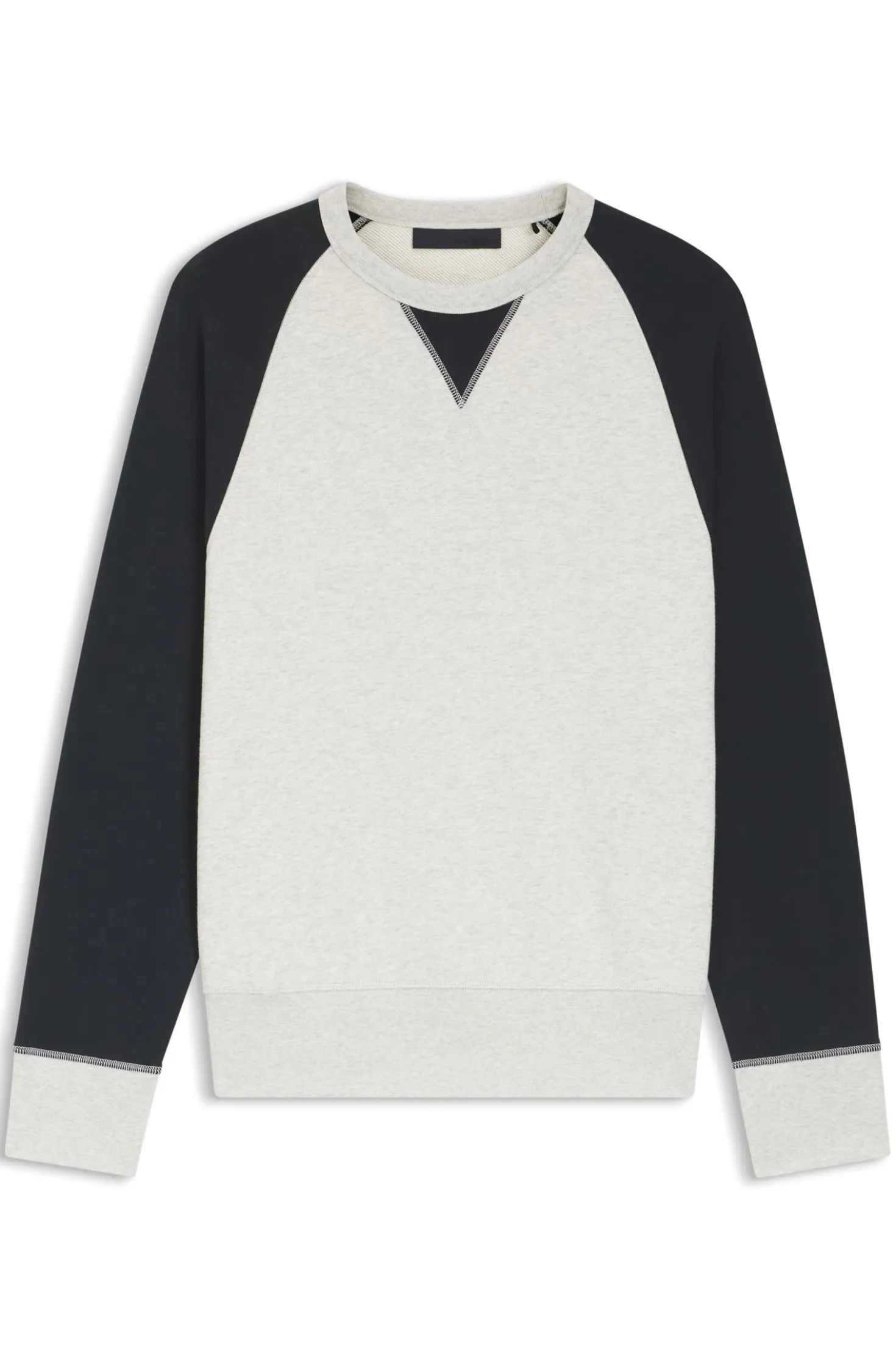 BOSS BY BECKHAM cotton sweater with colour-blocking