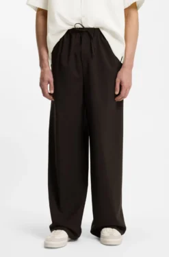 BOSS BY BECKHAM drawstring trousers in virgin wool