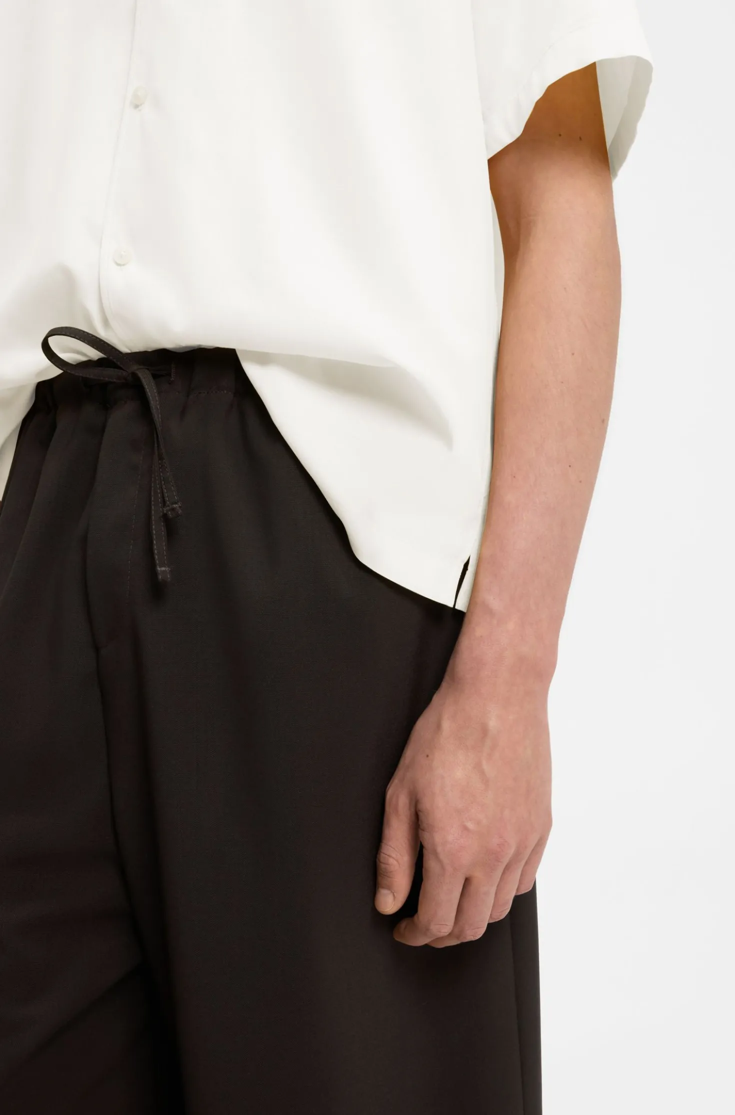 BOSS BY BECKHAM drawstring trousers in virgin wool