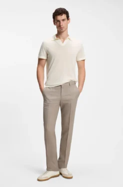 BOSS BY BECKHAM knit polo in virgin wool