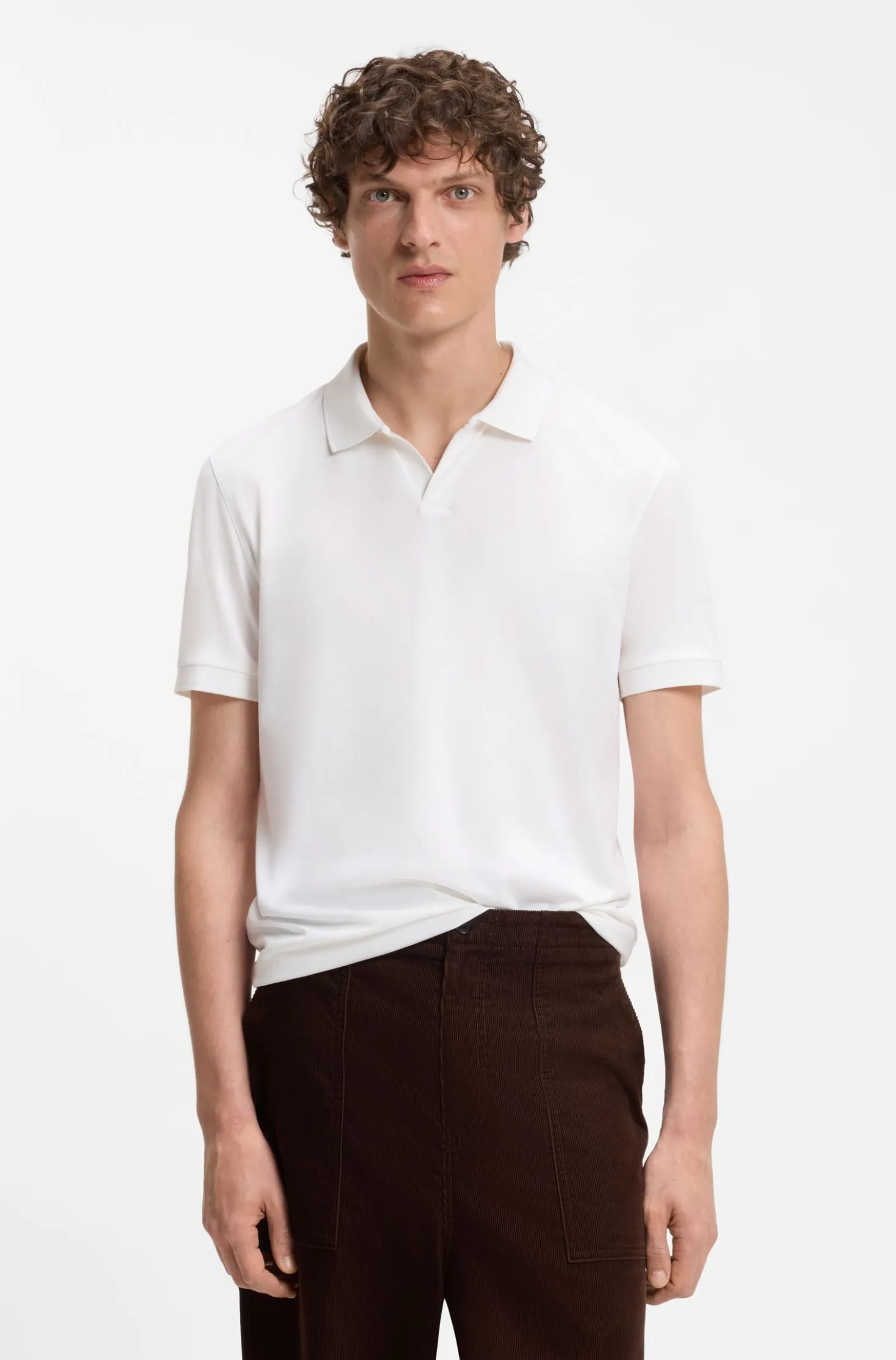 BOSS BY BECKHAM polo shirt in cotton and silk